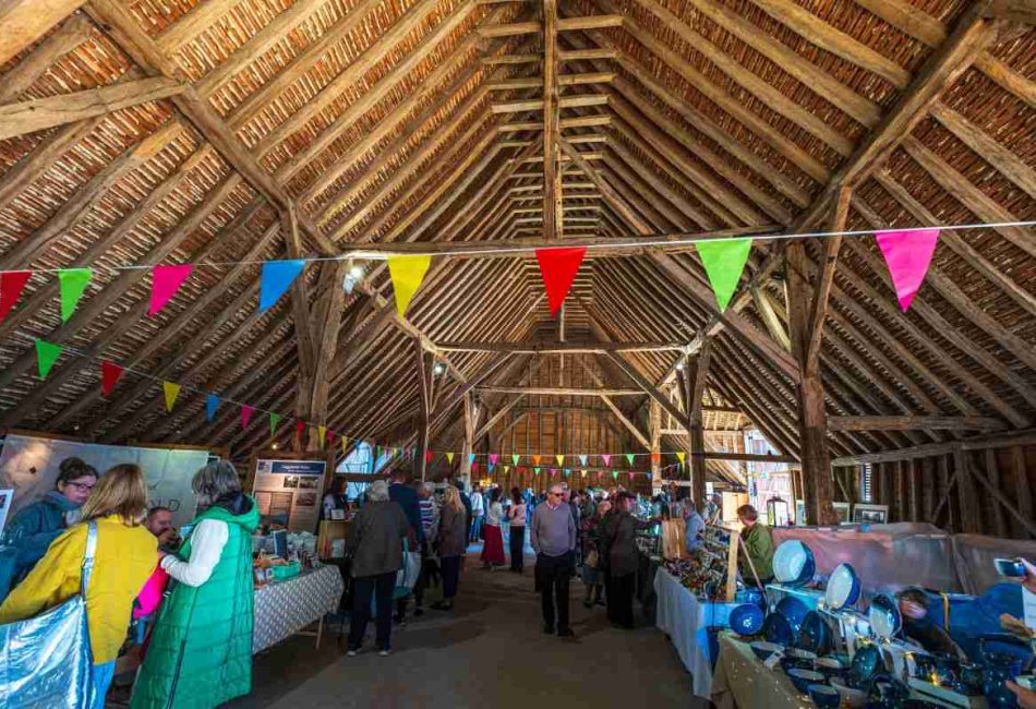 Interior medieval barn