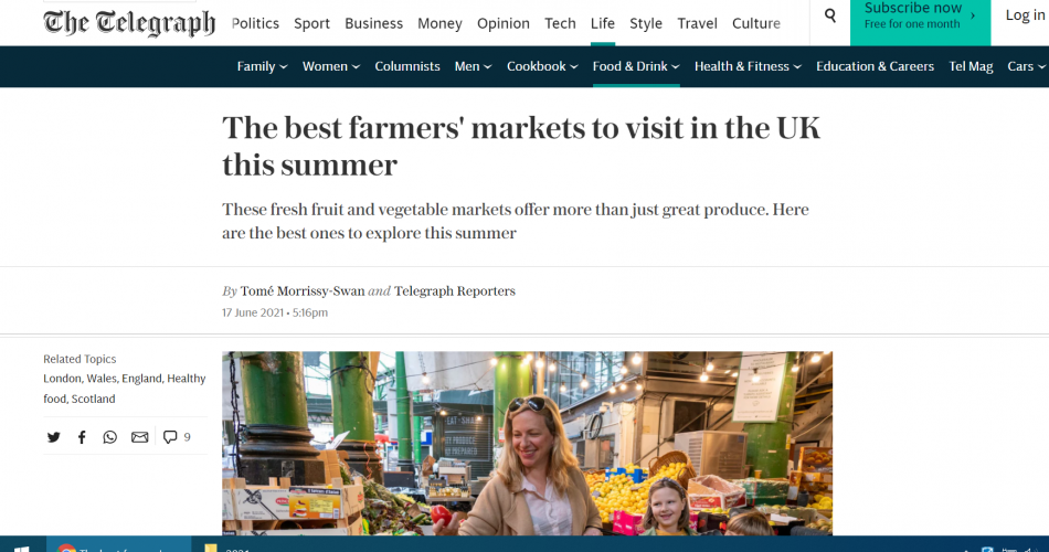 best farmers markets Telegraph